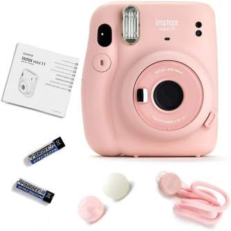 Instant Cameras - Instax Mini 11 Blush Pink + Instax Mini Film Glossy 10lp + original case, Instant - quick order from manufacturer