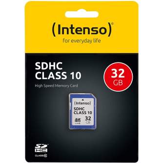 Atmiņas kartes - Intenso Memory card SDHC 32GB C10 - perc šodien veikalā un ar piegādi
