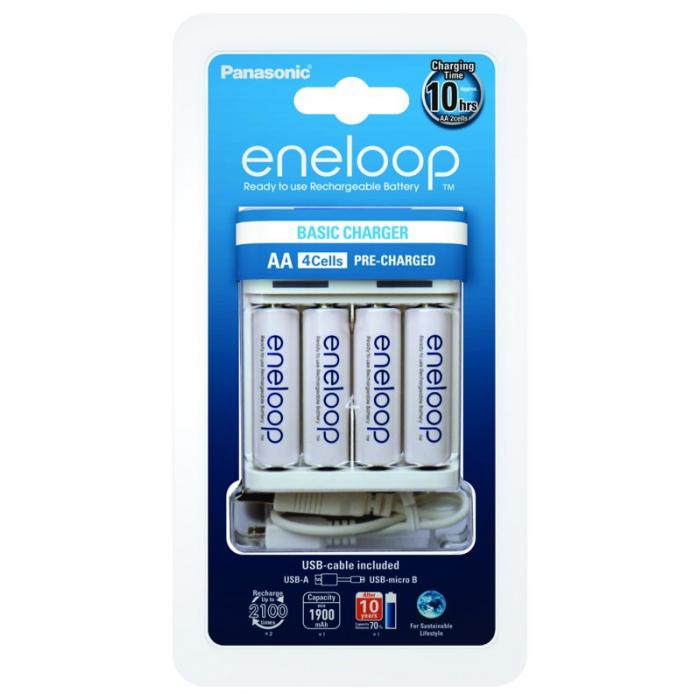 Batteries and chargers - Eneloop K-KJ61MCC40USB lādētājs 4x AA 2000mAh - buy today in store and with delivery