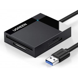 Карты памяти - UGREEN CR125 4-in-1 USB 3.0 card reader 0.5m 30333 - купить сегодня в магазине и с доставкой