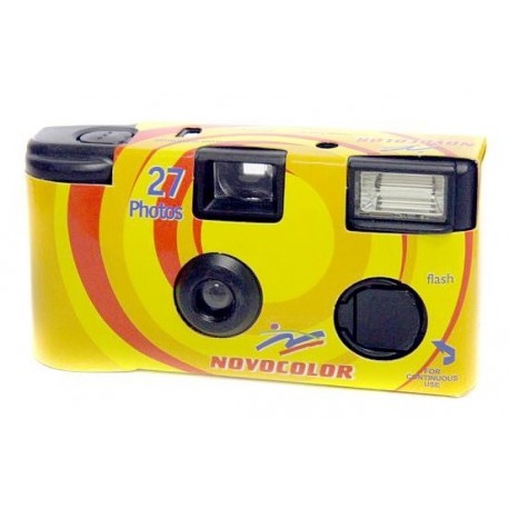 Filmu kameras - Novocolor vienreizējās lietošanas kamera 400/27 ar zibspuldzi - perc šodien veikalā un ar piegādi