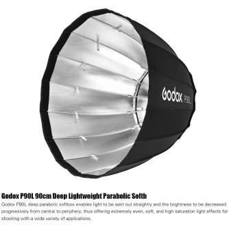 Softboxes - Godox P90L Parabolic softbox with bowens mount 90cm - quick order from manufacturer