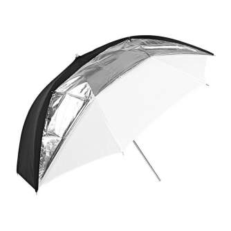 Foto lietussargi - Godox UB-006 Black and Silver and White Umbrella (101cm) - perc šodien veikalā un ar piegādi