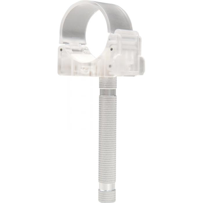 Holders Clamps - LEDGO TRANSPARENT SINGLE CLIP WITH PILLAR HD-T14-1-CP T14 - quick order from manufacturer