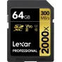 Memory Cards - LEXAR PRO 2000X SDHC/SDXC UHS-II U3(V90) R300/W260 (W/O CARDREADER) 64GB LSD2000 - buy today in Master Foto store and with delivery Best choise selected by experts