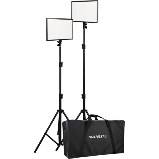 NANLITE LUMIPAD 25 LED 2 LIGHT KIT WITH STAND AND BAG LUMIPAD 25 2KIT