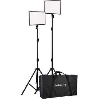 NANLITE LUMIPAD 25 LED 2 LIGHT KIT WITH STAND AND BAG LUMIPAD 25 2KIT