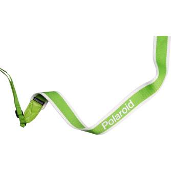 Bags for Instant cameras - POLAROID CAMERA STRAP FLAT GREEN STRIPE 6051 - quick order from manufacturer