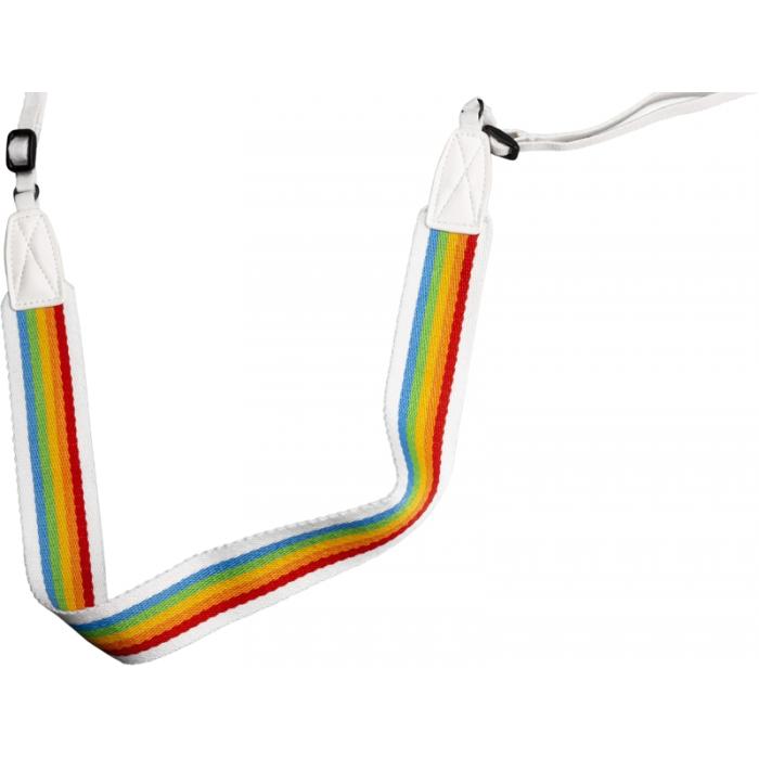 Bags for Instant cameras - POLAROID CAMERA STRAP FLAT RAINBOW WHITE 6054 - quick order from manufacturer
