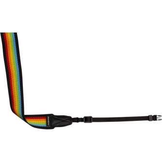 Bags for Instant cameras - POLAROID CAMERA STRAP FLAT RAINBOW BLACK 6055 - quick order from manufacturer