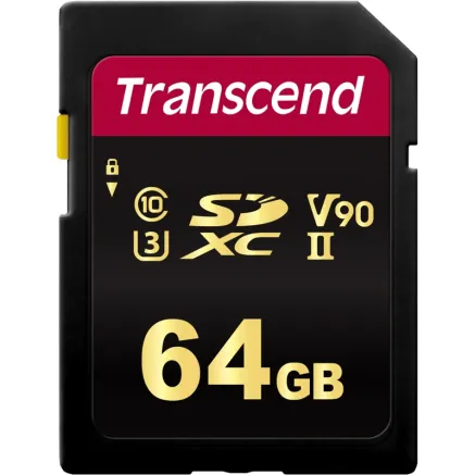 TRANSCEND SDXC/SDHC 700S SD UHS-II U3 (V90) R285/W180 64GB TS64GSDC700S
