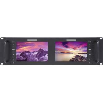 LCD мониторы для съёмки - Feelworld D71 Dual 7" 3RU IPS 1280x800 Broadcast LCD Rack Mount Monitor FEELD71 - быстрый заказ от про