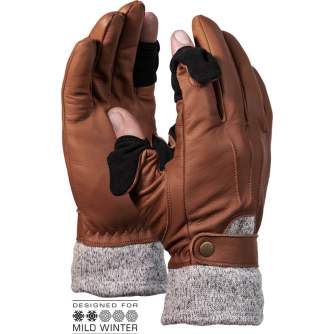Gloves - VALLERRET URBEX PHOTOGRAPHY GLOVE BROWN M 20UBX-BR-M - buy today in store and with delivery
