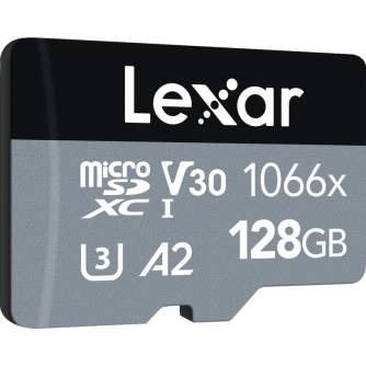 Atmiņas kartes - LEXAR PRO 1066X MICROSDHC/MICROSDXC UHS-I (SILVER) R160/W120 128GB LMS1066128G-BNANG0 - купить сегодня в магази