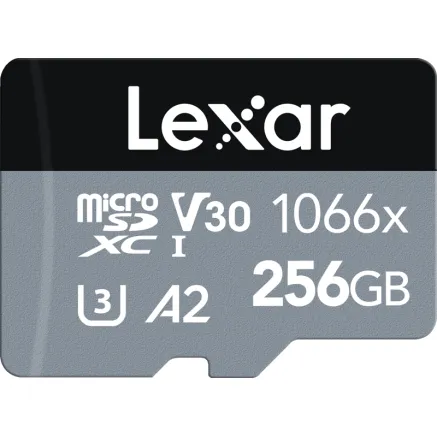 LEXAR PRO 1066X MICROSDHC/MICROSDXC UHS-I (SILVER) R160/W120 256GB LMS1066256G-BNANG
