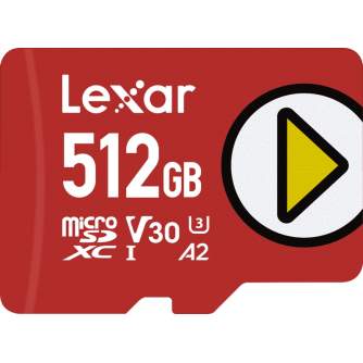 Atmiņas kartes - LEXAR PLAY MICROSDXC UHS-I R150 512GB LMSPLAY512G-BNNNG - ātri pasūtīt no ražotāja