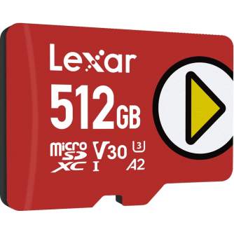 Atmiņas kartes - LEXAR PLAY MICROSDXC UHS-I R150 512GB LMSPLAY512G-BNNNG - ātri pasūtīt no ražotāja
