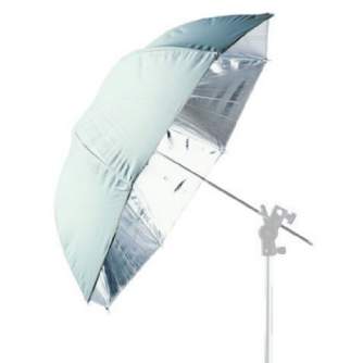 Зонты - Falcon Eyes Jumbo Umbrella UR-T86S Silver/White 216 cm - быстрый заказ от производителя