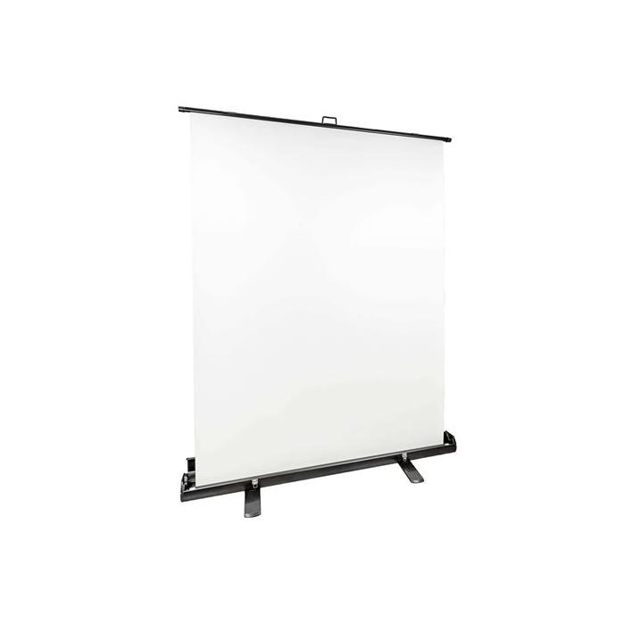 Background Set with Holder - StudioKing Roll-Up Background Screen FB-150200FW 150x200 cm White - quick order from manufacturer