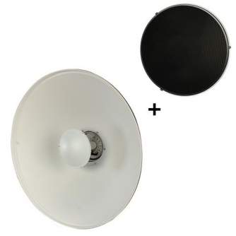 Насадки для света - StudioKing Beauty Dish White SK-BD550W 55 cm with Honeycomb Grid - быстрый заказ от производителя