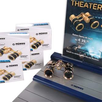 Binokļi - Konus Theatre Binoculars Kit - Display with Top Card Including Theatre Binoculars - ātri pasūtīt no ražotāja