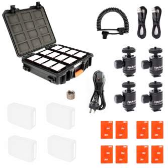 LED Lampas kamerai - Aputure Amaran AL-MC RGBWW Mini On Camera 12-Light Travel Kit - ātri pasūtīt no ražotāja