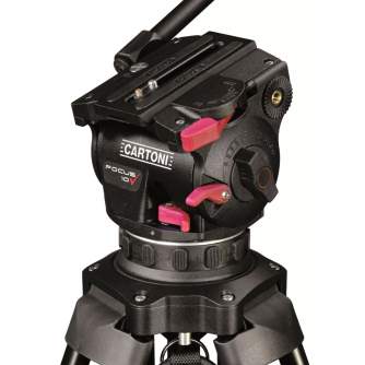 Video Tripods - Cartoni FOCUS 10 with 2-St Red Lock ALU Tripod - System (KF10-RLG) - quick order from manufacturer
