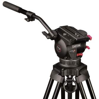 Video Tripods - Cartoni FOCUS 10 with 2-St Red Lock ALU Tripod - System (KF10-RLG) - quick order from manufacturer