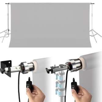 Background holders - Bresser MR-300 1x paper roll wall mount motorised set - quick order from manufacturer