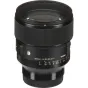 Sigma 85mm f/1.4 DG DN Art lens for Sony E-mount with de-clickable aperture ring and weather-sealed construction, showcasing front view with 11-blade circular diaphragm