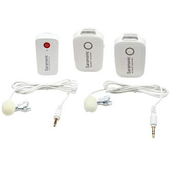 Wireless Lavalier Microphones - SARAMONIC BLINK 500 B2 SNOW WHITE (TX+TX+RX) 2 TO 1 - 2,4 GHZ BLINK 500 B2W - quick order from manufacturer