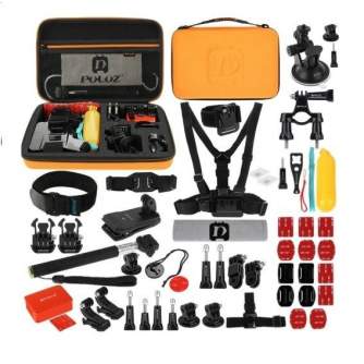 Sporta kameru aksesuāri - Puluz Set of 53 accessories for sports cameras PKT26 Combo Kits - perc šodien veikalā un ar piegādi