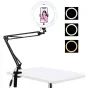 Ring Light - Puluz Foldable arm stand 10 inch 26cm bi-color LED Ring Vlogging Video Light Live PKT3090B - buy today in store and with delivery