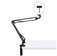 LED кольцевая лампа - Puluz Foldable arm stand + 8 inch 20cm bi-color LED Ring Vlogging Video Light Live PKT3089B - купить сегодLED кольцевая лампа - Puluz Foldable arm stand + 8 inch 20cm bi-color LED Ring Vlogging Video Light Live PKT3089B - купить сегод
