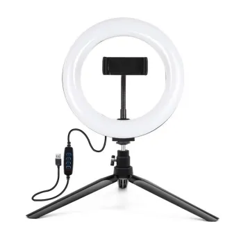 Ring Light - Puluz LED ring lamp w tripod bi-color USB 2m PKT3073B - quick order from manufacturer