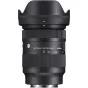 Sigma 28-70mm F2.8 DG DN Contemporary L-Mount lens with attached lens hood, showcasing focal length markings and professional build quality