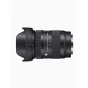 Sigma 28-70mm F2.8 DG DN Contemporary L-mount lens with attached hood, side view showing focus ring and zoom ring