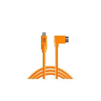 Cables - TETHERPRO USB-C TO 3.0 MICRO-B RIGHT ANGLE 4.6 M ORANGE CUC33R15-ORG - buy today in store and with delivery