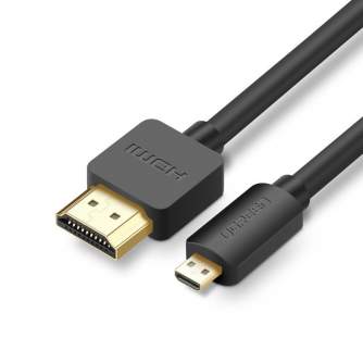 Video vadi, kabeļi - UGREEN HD127 Micro HDMI to HDMI cable 2.0V 2m (black) - perc šodien veikalā un ar piegādi
