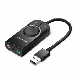UGREEN CM129 USB External StereoSound Adapter 1m (Black)