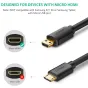 Video vadi, kabeļi - UGREEN HD127 Micro HDMI to HDMI Cable 3m (Black) - perc šodien Master Foto veikalā un ar piegādi