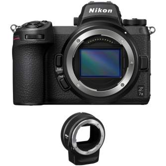 Bezspoguļa kameras - Nikon Z7 II Mirrorless Digital Camera Z7 Body with FTZ II Adapter Kit - perc šodien veikalā un ar piegādi