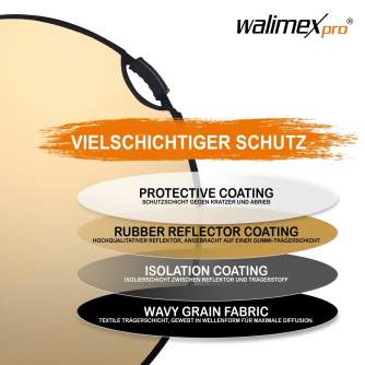 Foldable Reflectors - Walimex pro 5in1 reflector wavy comfort Ø107cm - quick order from manufacturer