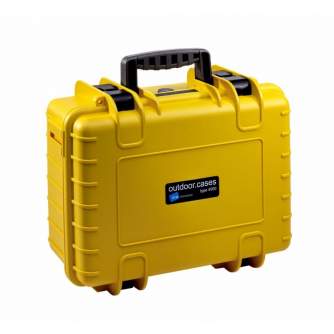 Koferi - bw B&W Outdoor Cases Type 4000 Yellow (w. foam) - perc šodien veikalā un ar piegādi