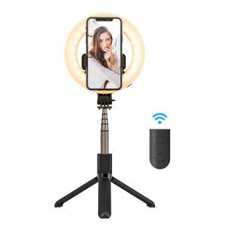 Ring Light - BlitzWolf BW-BS8 Pro bi-color LED ring light 90cm Selfie stick tripod - buy today in store and with delivery