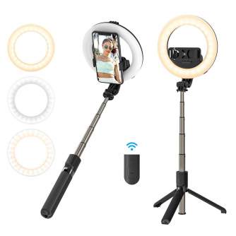 Vairs neražo - BlitzWolf BW-BS8 Pro bi-color LED ring light 90cm Selfie stick tripod