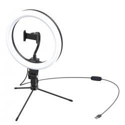 LED кольцевая лампа - Baseus 10-inch bi-color Light Ring Table Stand Livestream phone Holder - купить сегодня в магазине и с доставкой