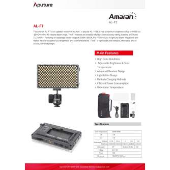 Video Lighting - Aputure Amaran AL-F7 Bi-Color on-camera led