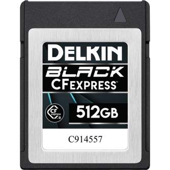 Atmiņas kartes - DELKIN CFEXPRESS BLACK R1645 W1405 512GB DCFXBLK512 - ātri pasūtīt no ražotāja
