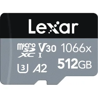 Discontinued - LEXAR PRO 1066X MICROSDHC MICROSDXC UHS I SILVER R160 W120 512GB LMS1066512G-BNA
